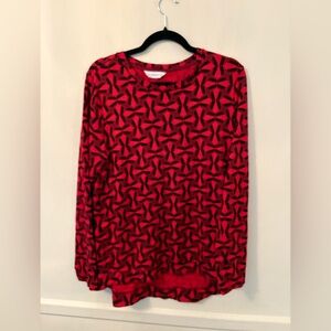 Liz Claiborne Women’s Tunic Top-Red/Black Sz XL